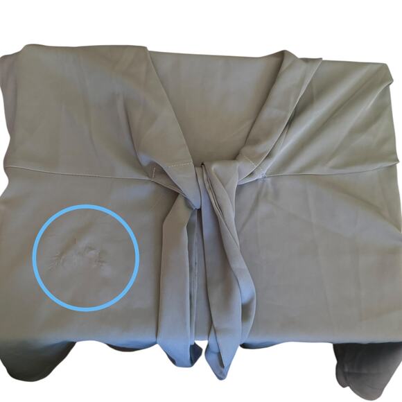 Bloomchic Sage Green Tie Front Shirt Plus Size 18/20 - Picture 7 of 8